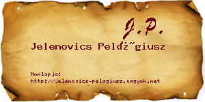 Jelenovics Pelágiusz névjegykártya